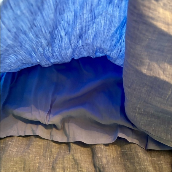 NWT - J. Crew Sky Blue Cabana Linen Dress - XSP - Picture 3 of 11